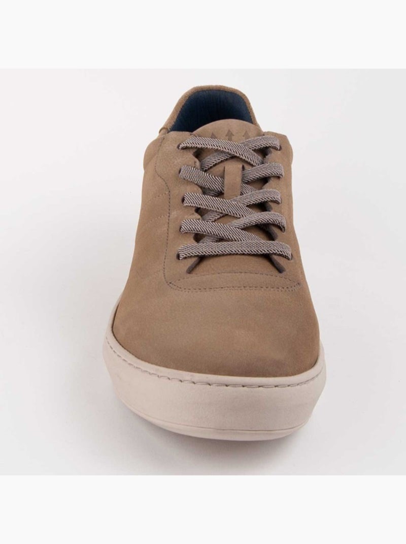 Sneaker Pelle Naturale Purapiel Beige - Kiabi