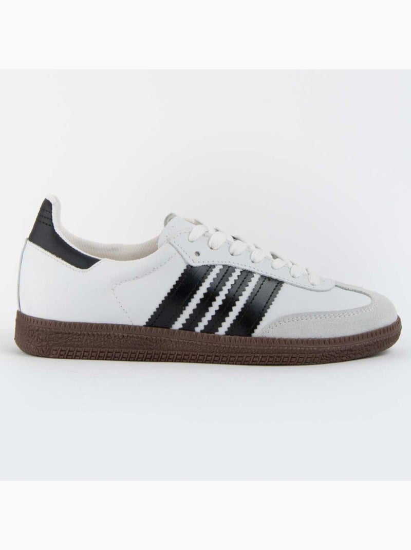 Sneaker Pelle Naturale Purapiel Bianco - Kiabi