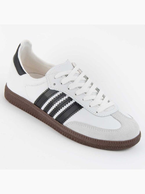 Sneaker Pelle Naturale Purapiel - Kiabi