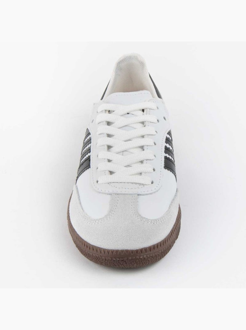 Sneaker Pelle Naturale Purapiel Bianco - Kiabi