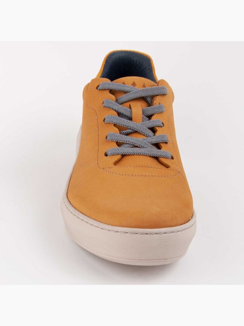 Sneaker Pelle Naturale Purapiel Giallo - Kiabi