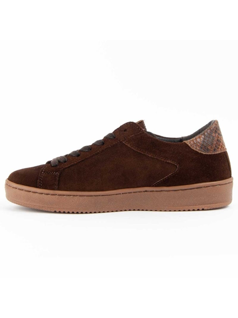 Sneaker Pelle Naturale Purapiel Marrone - Kiabi
