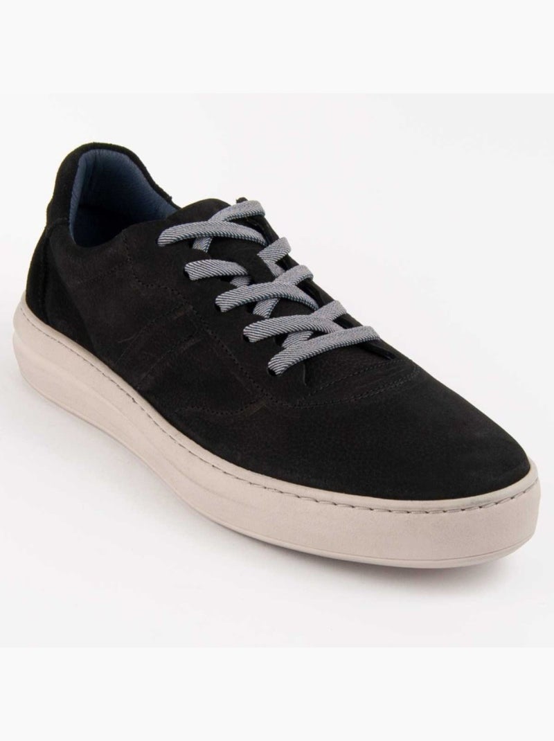 Sneaker Pelle Naturale Purapiel Nero - Kiabi