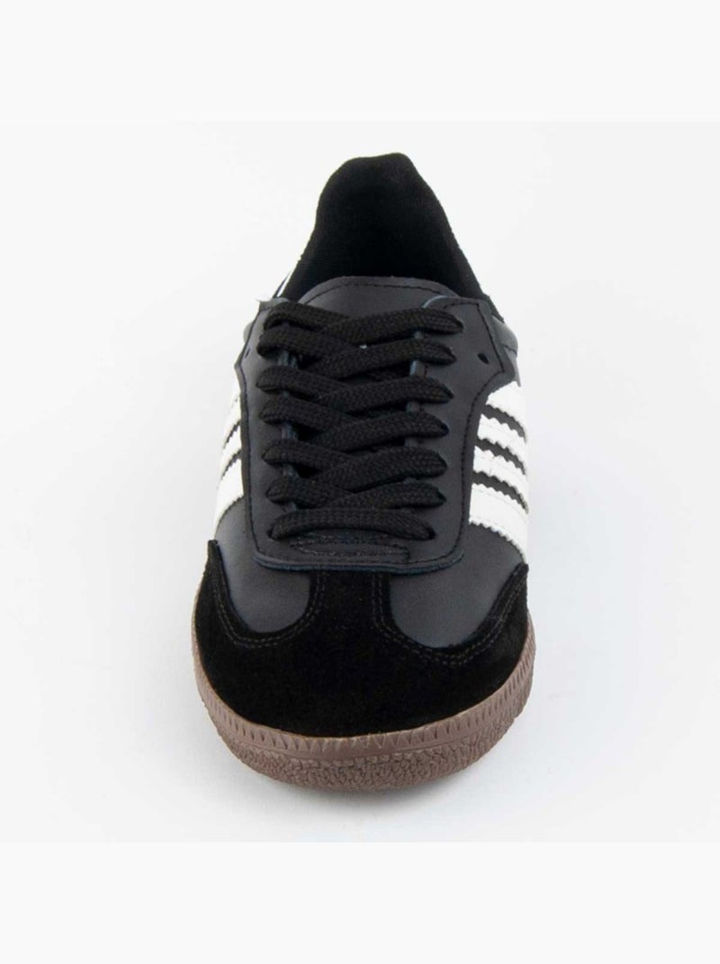 Sneaker Pelle Naturale Purapiel Nero - Kiabi