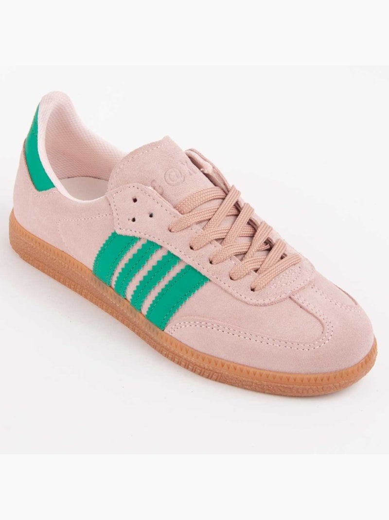 Sneaker Pelle Naturale Purapiel Rosa - Kiabi