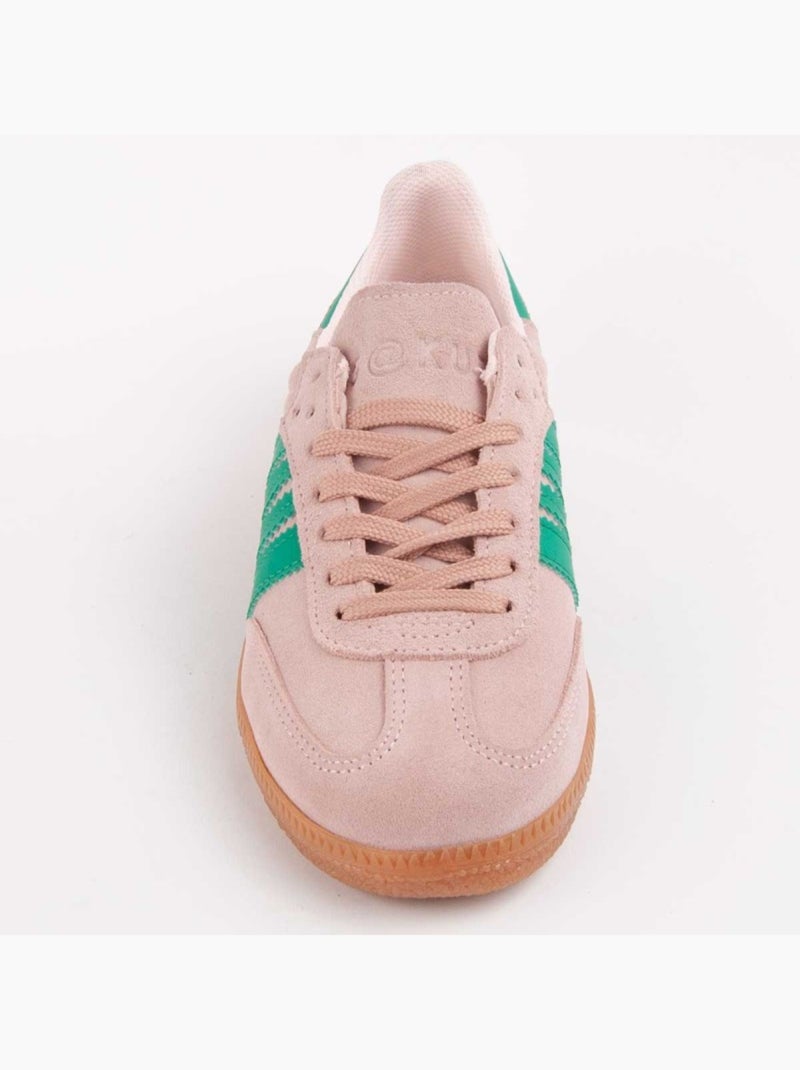 Sneaker Pelle Naturale Purapiel Rosa - Kiabi
