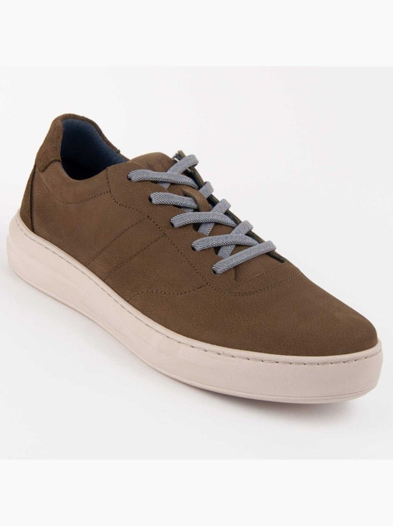 Sneaker Pelle Naturale Purapiel Verde - Kiabi