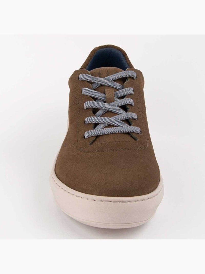 Sneaker Pelle Naturale Purapiel Verde - Kiabi