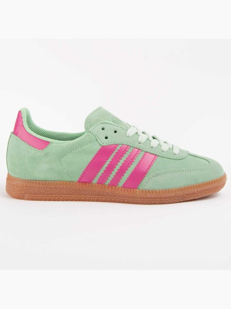Sneaker Pelle Naturale Purapiel Verde - Kiabi