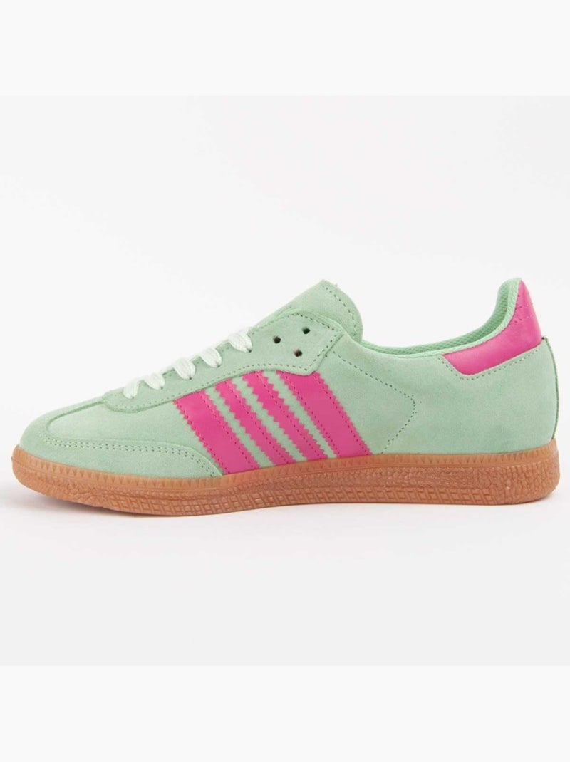 Sneaker Pelle Naturale Purapiel Verde - Kiabi