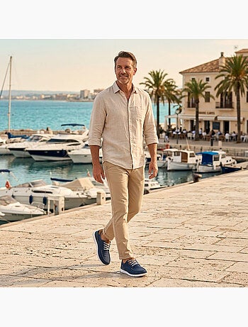 Sneaker uomo comfort suola morbida stile barca OZABI