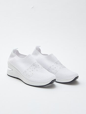 Sneakers a calzino con zeppa