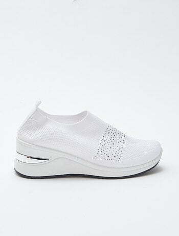 Sneakers a calzino con zeppa