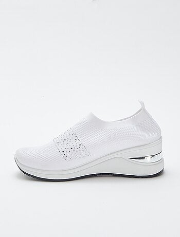 Sneakers a calzino con zeppa