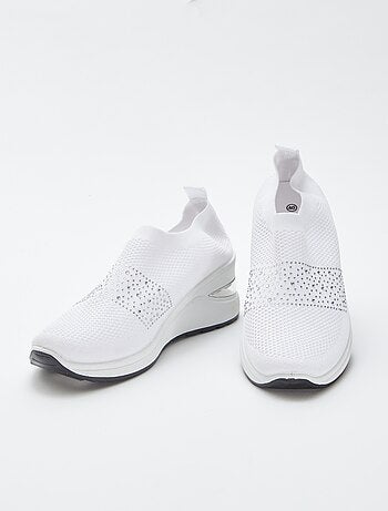 Sneakers a calzino con zeppa