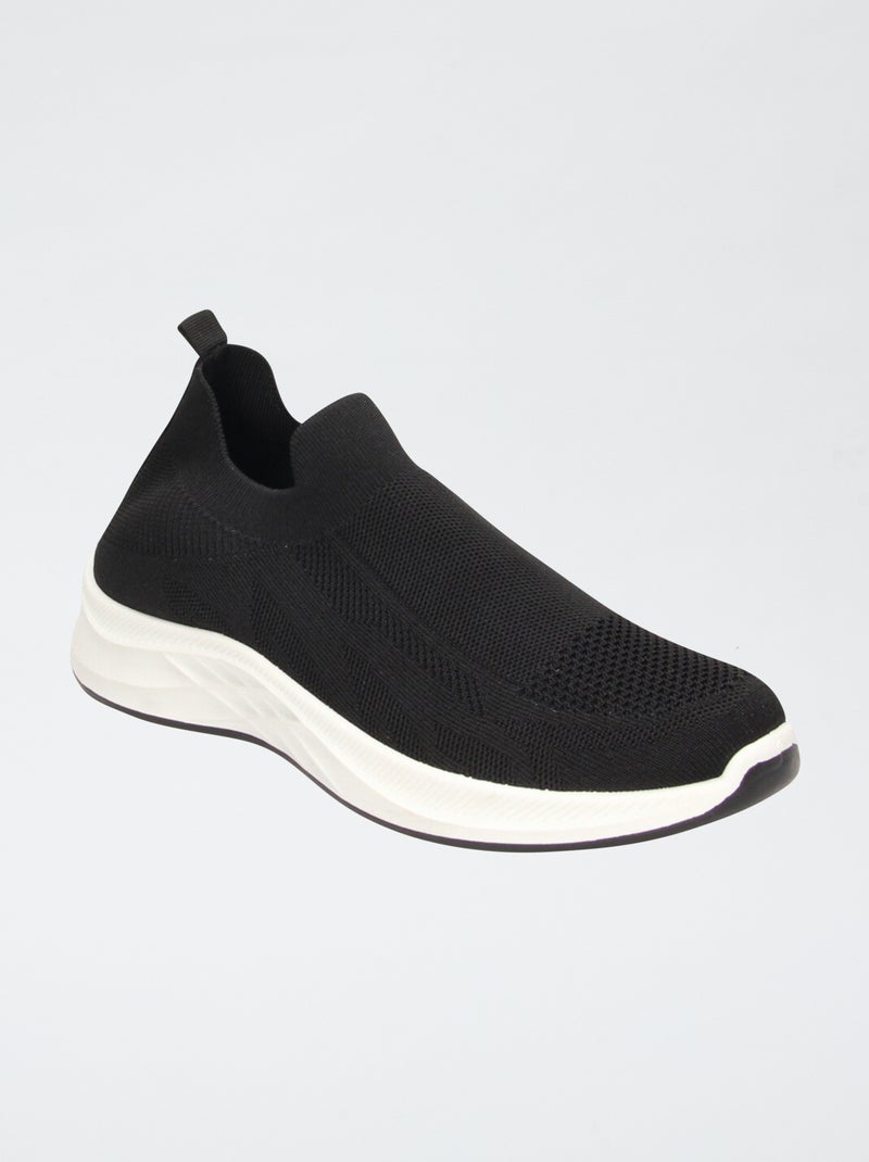 Sneakers a calzino in mesh Nero - Kiabi
