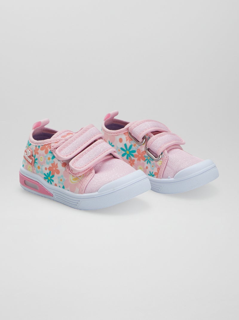 Sneakers a fiori luminose 'Beppi' ROSA - Kiabi