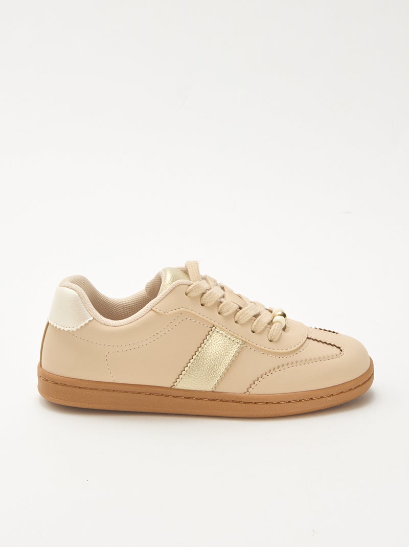 Sneakers alla moda con inserti stampati leopardati Bianco - Kiabi