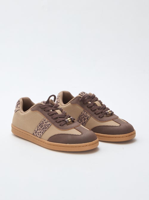 Sneakers alla moda con inserti stampati leopardati - Kiabi