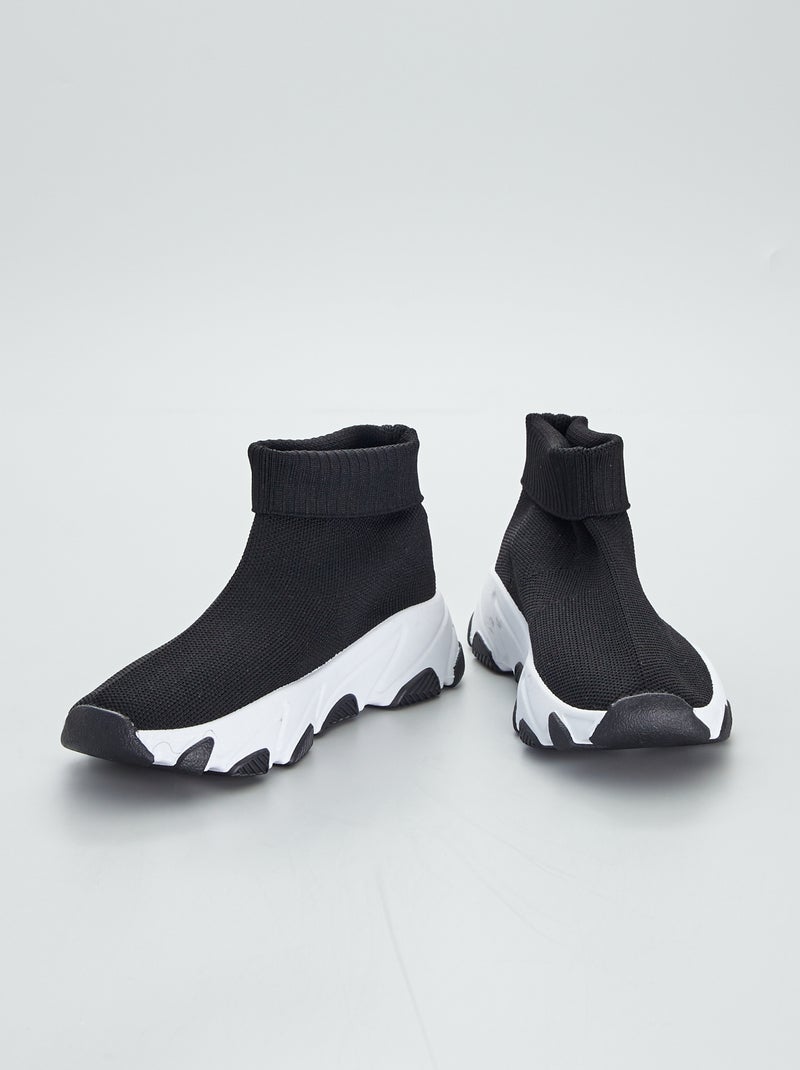 Sneakers alte a calzino NERO - Kiabi