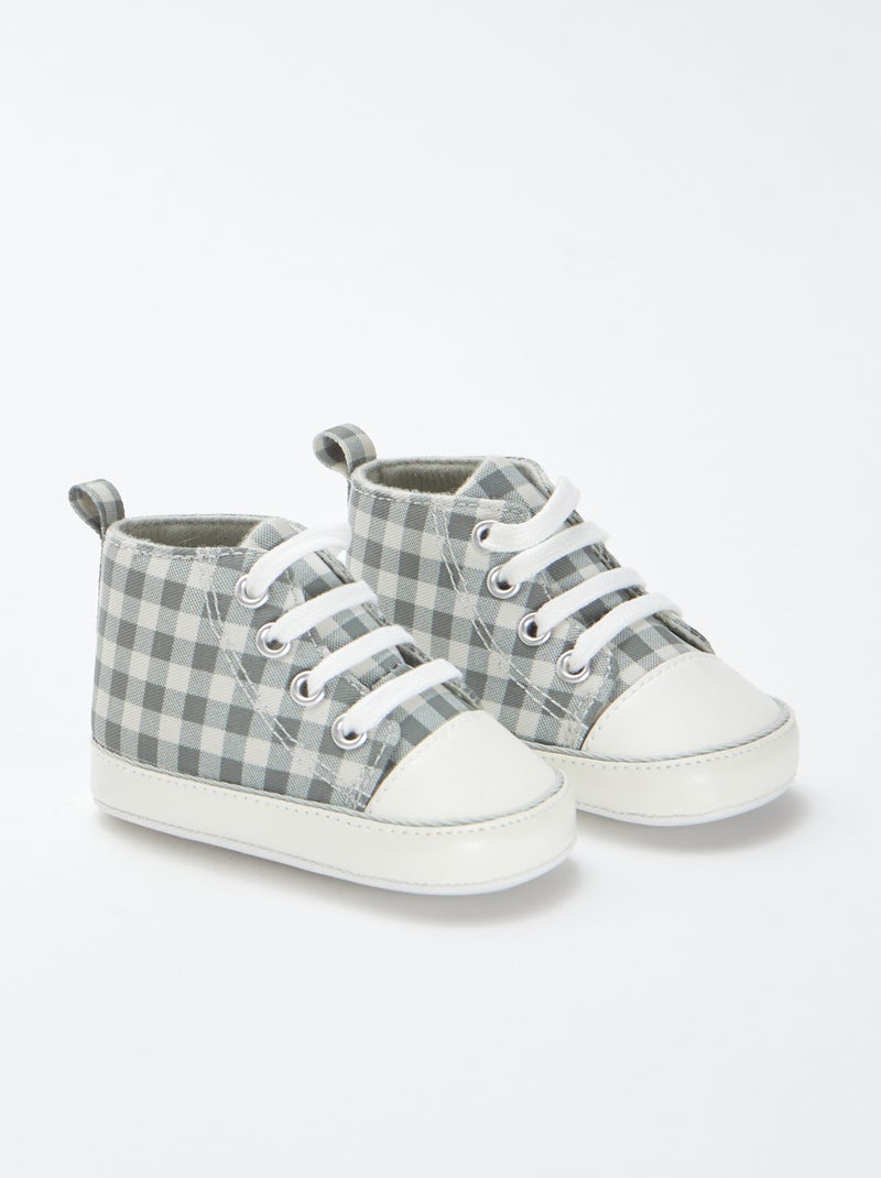 Sneakers alte a quadri Verde - Kiabi