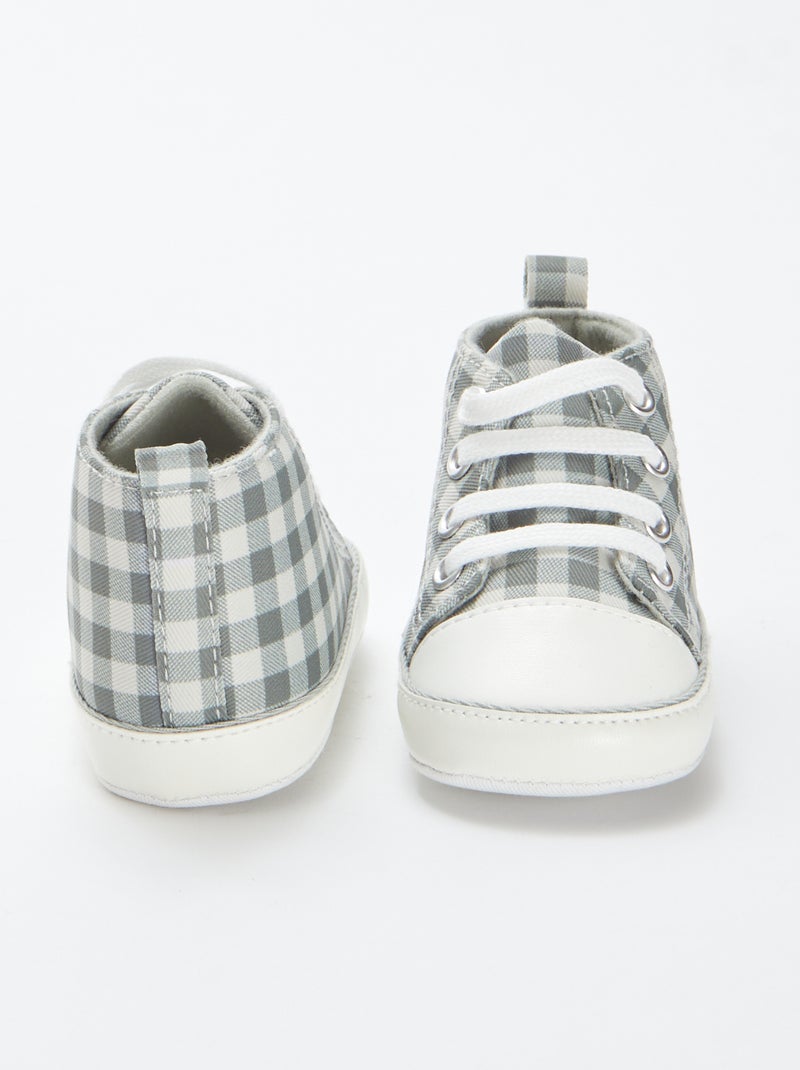 Sneakers alte a quadri Verde - Kiabi