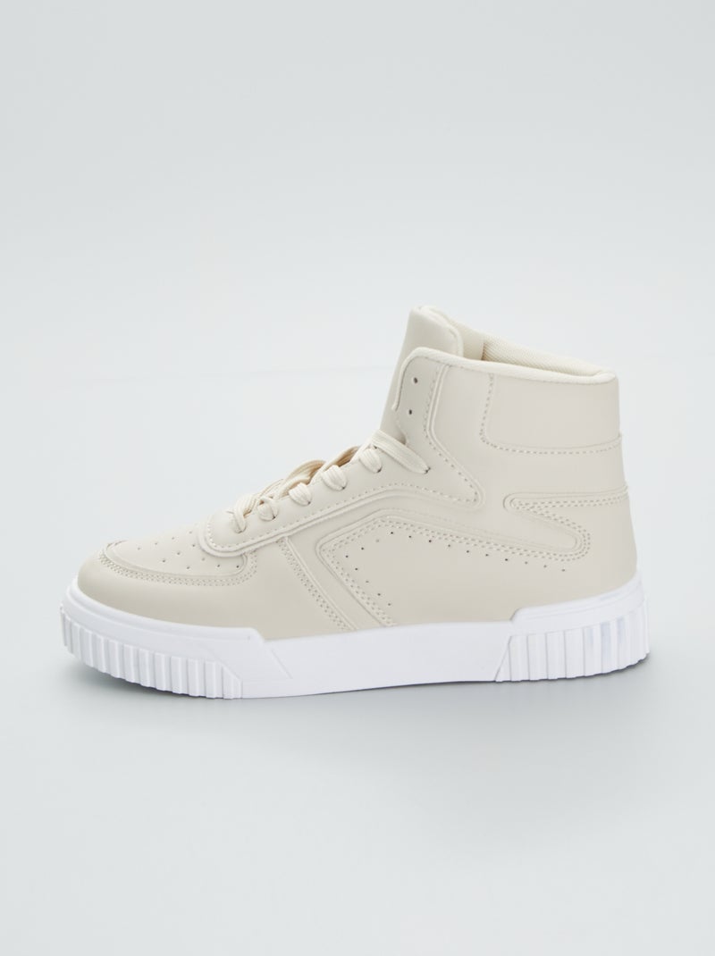Sneakers alte con lacci BEIGE - Kiabi