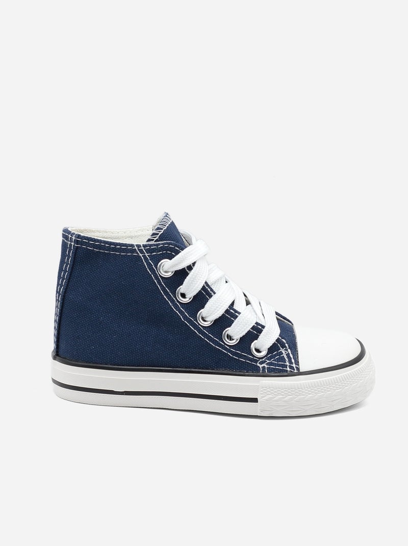 Sneakers alte con lacci Blu scuro - Kiabi
