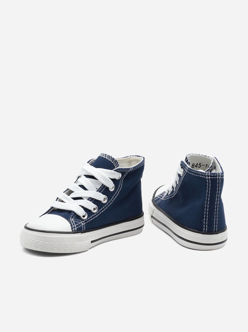 Sneakers alte con lacci Blu scuro - Kiabi