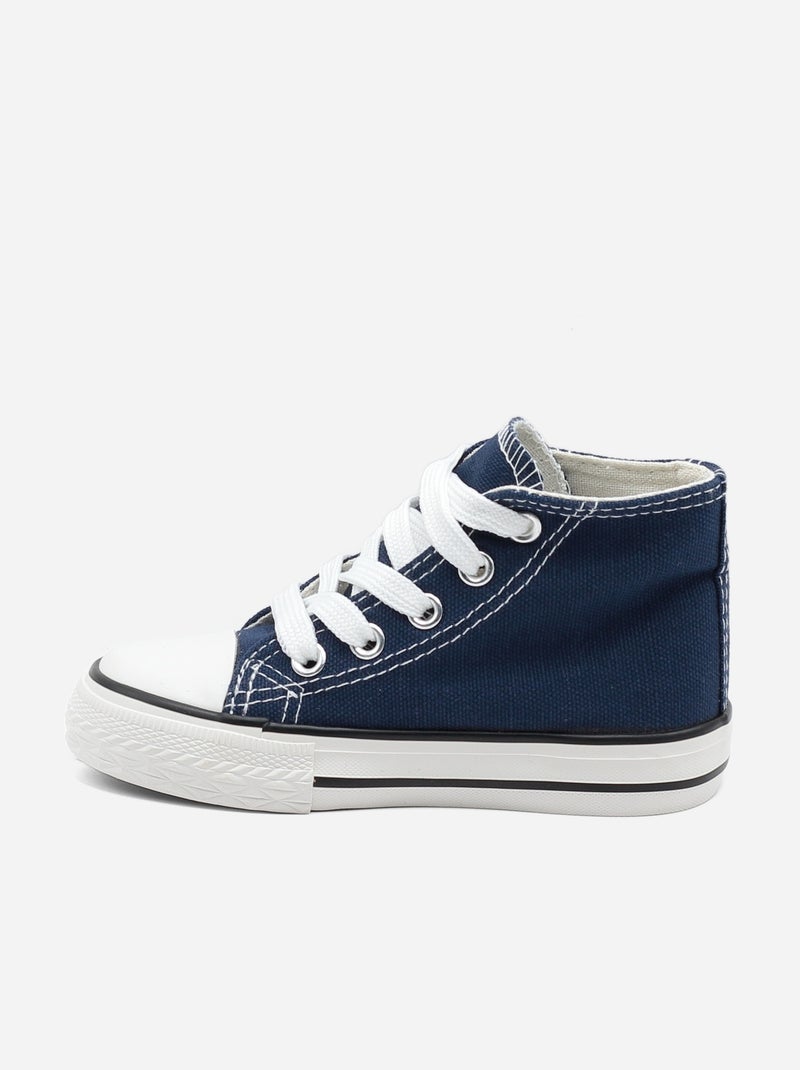 Sneakers alte con lacci Blu scuro - Kiabi