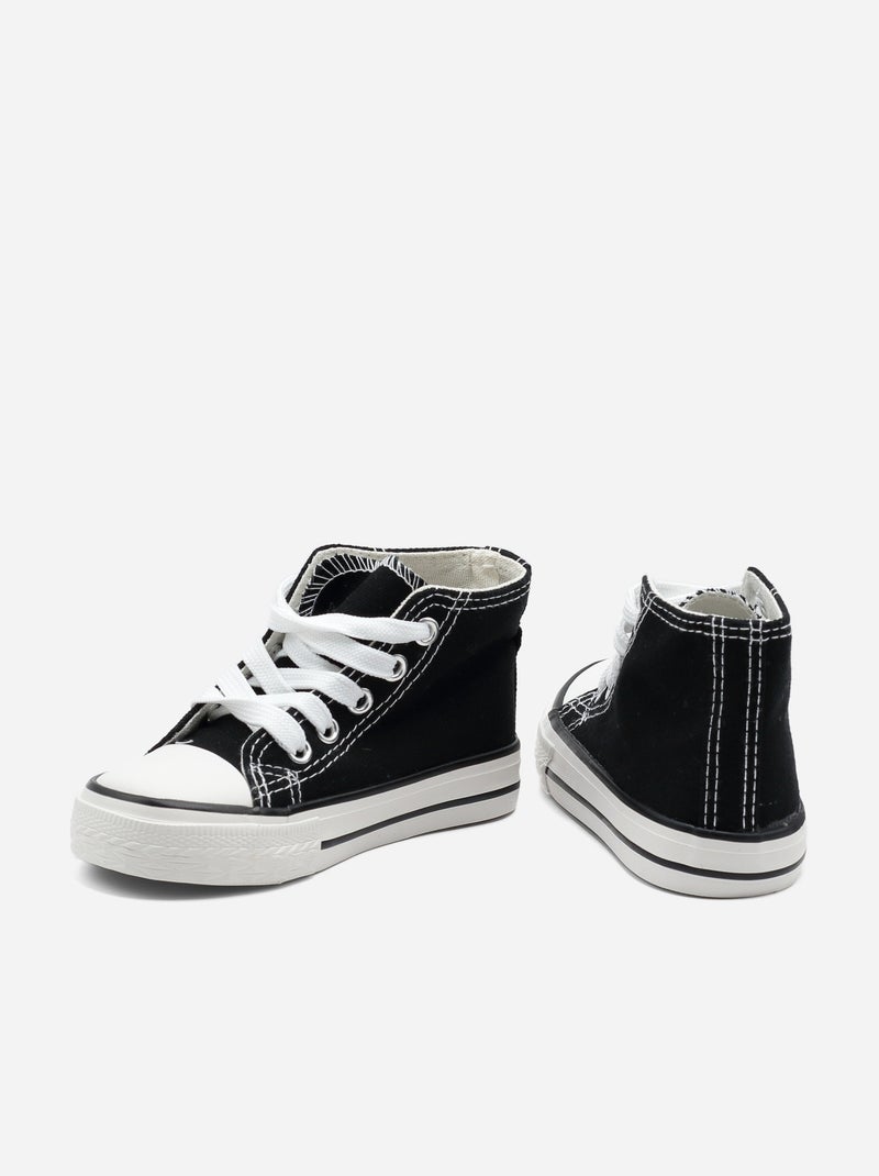Sneakers alte con lacci Nero - Kiabi