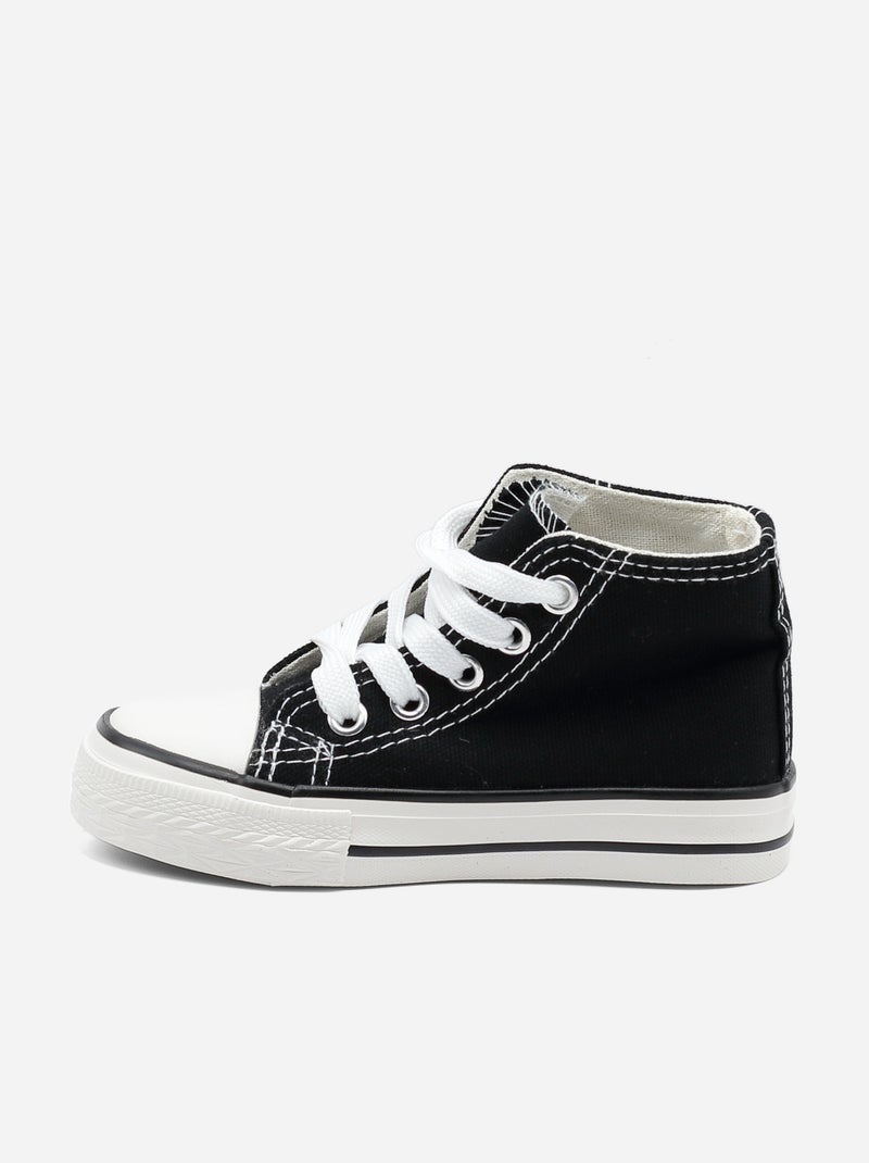 Sneakers alte con lacci Nero - Kiabi