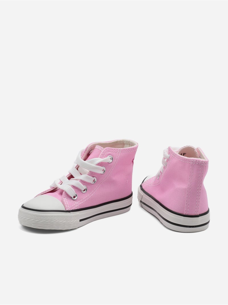 Sneakers alte con lacci Rosa - Kiabi