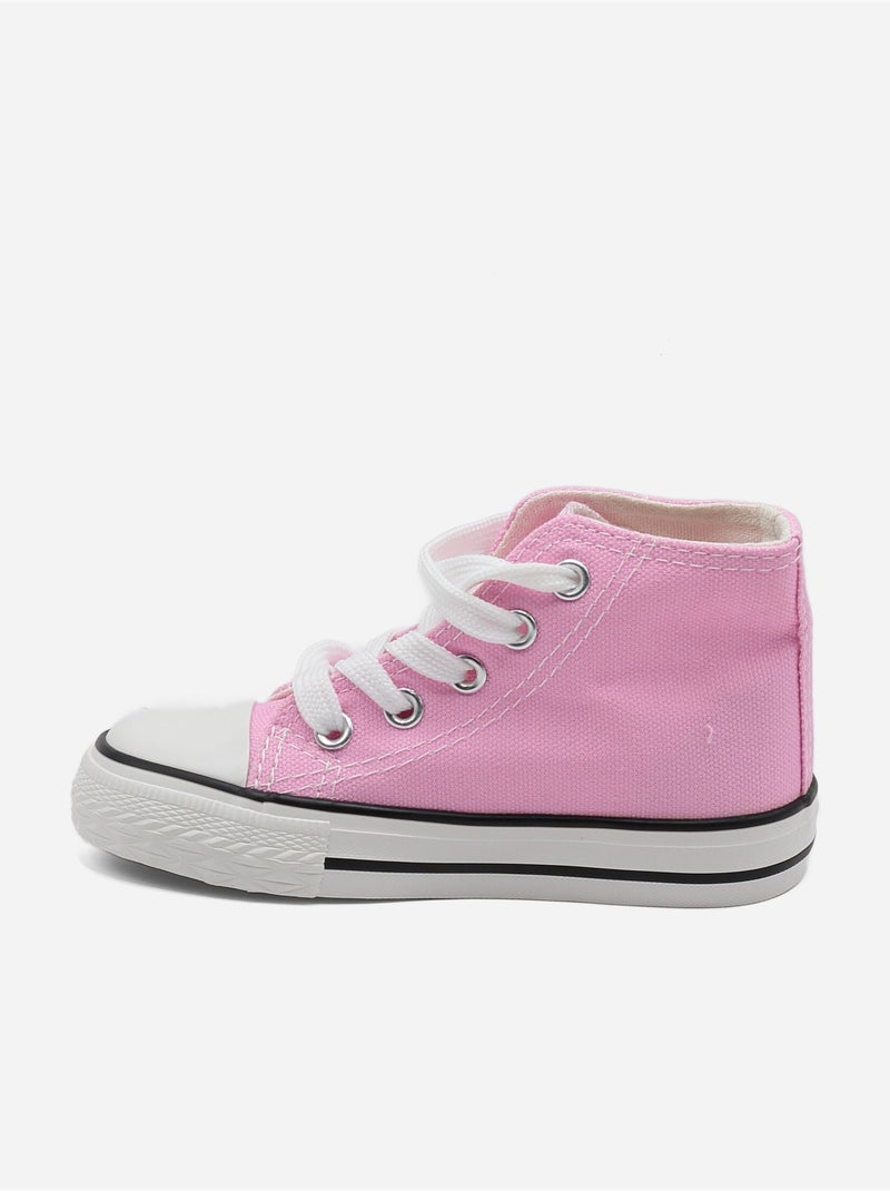 Sneakers alte con lacci Rosa - Kiabi