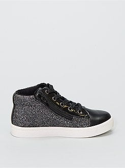Sneakers alte con paillettes e patch 'stelle' - Kiabi