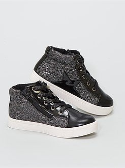 Sneakers alte con paillettes e patch 'stelle' - Kiabi