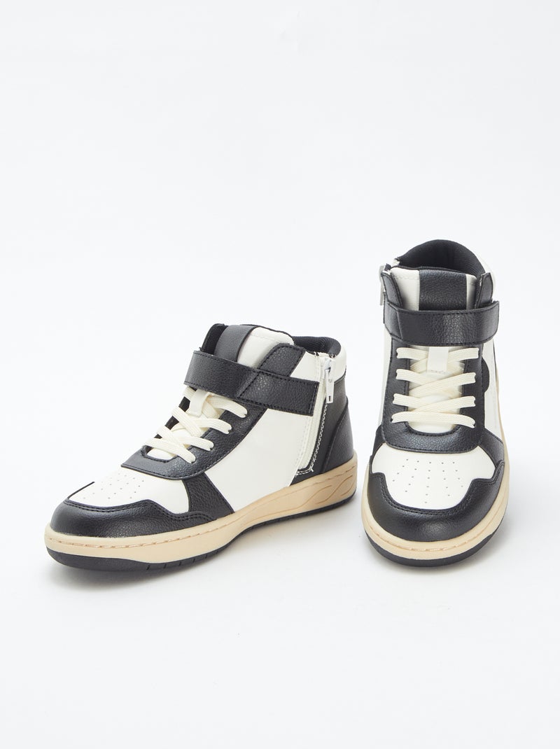 Sneakers alte con strappi e lacci Nero - Kiabi