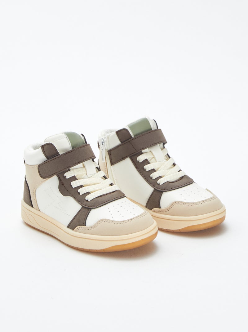 Sneakers alte con strappi e lacci Verde - Kiabi