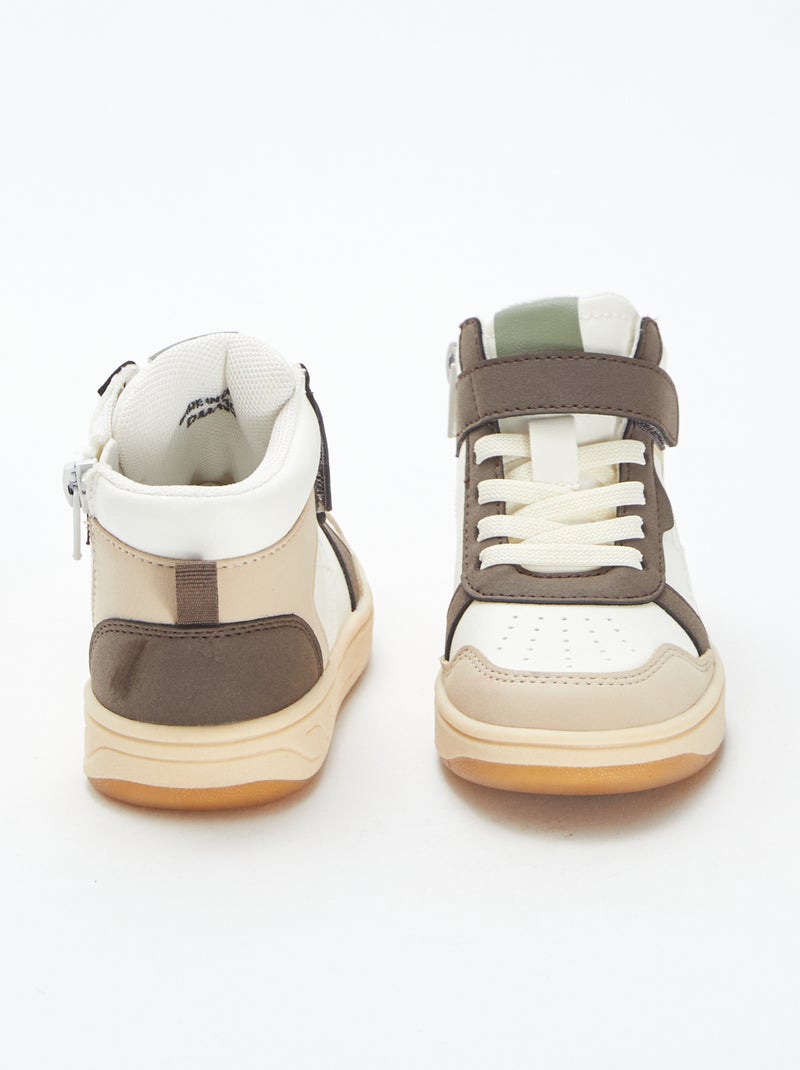 Sneakers alte con strappi e lacci Verde - Kiabi