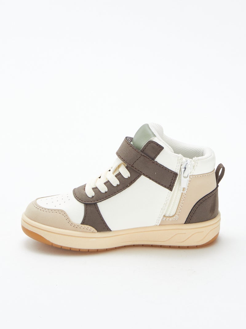 Sneakers alte con strappi e lacci Verde - Kiabi