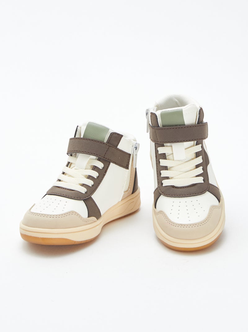 Sneakers alte con strappi e lacci Verde - Kiabi