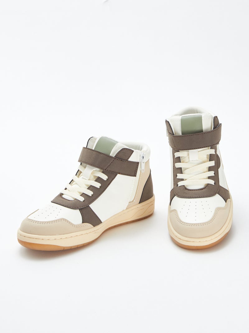 Sneakers alte con strappi e lacci Verde - Kiabi