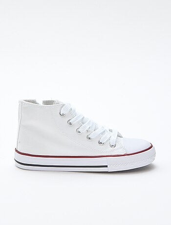 Sneakers alte con zip in tela