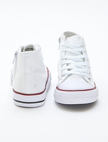 Sneakers alte con zip in tela