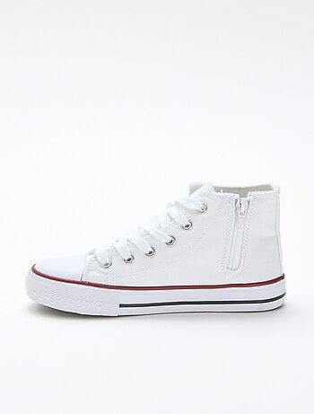 Sneakers alte con zip in tela