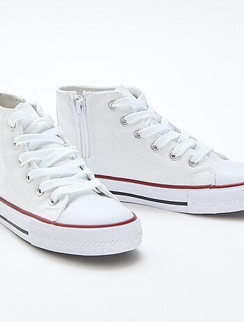Sneakers alte con zip in tela