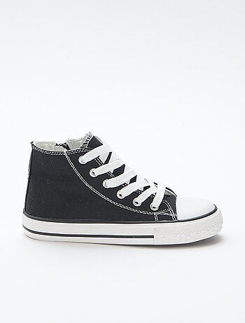 Sneakers alte con zip in tela