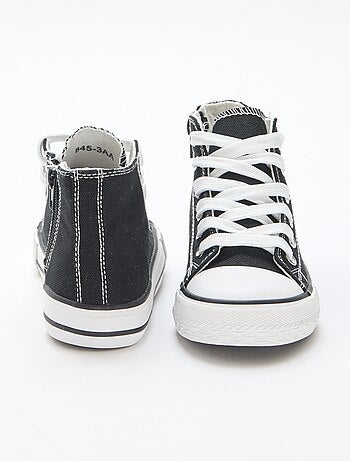 Sneakers alte con zip in tela