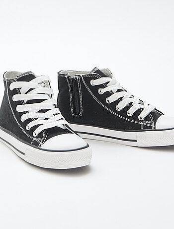 Sneakers alte con zip in tela