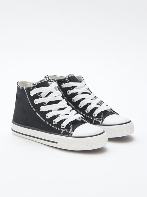 Sneakers alte con zip in tela - Kiabi